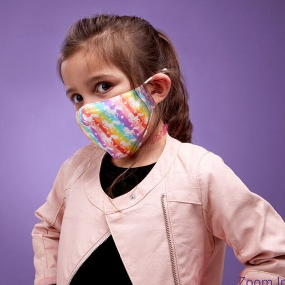 2 FOR $10 Rainbow unicorn cotton face mask - Picture 4 of 16